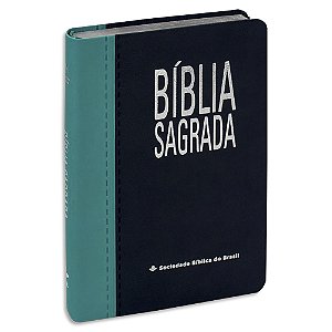 Biblia NAA Letra Grande capa Turquesa e Azul Escuro