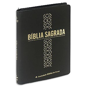 Bíblia NAA Letra Grande capa Preta com Zíper