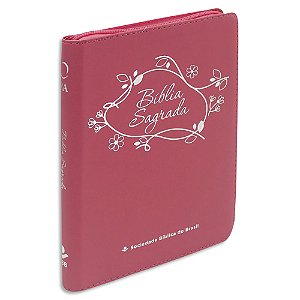 Bíblia ARA Letra Grande capa Pink com Zíper