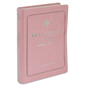 Bíblia Feminina com Harpa Letra Grande capa Rosa