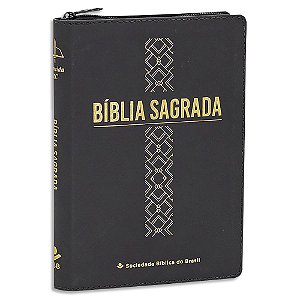 Bíblia ARC Letra Grande capa Preta com Zíper