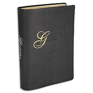 Bíblia de Estudo Genebra Letra Grande capa Couro Legítimo