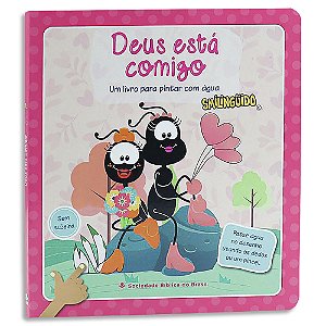 Livro Infantil Deus Está Comigo - Smilinguido para Pintar com Água