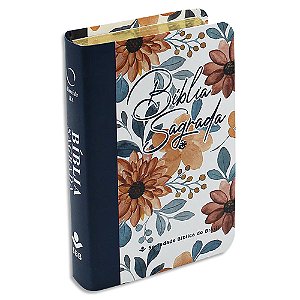 Bíblia de Bolso capa Ilustrada Floral Branca