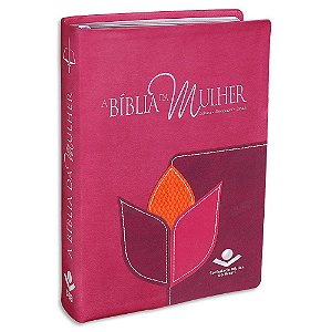 A Bíblia da Mulher RC capa Rosa e Vinho Grande