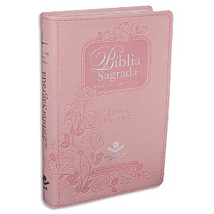Bíblia Feminina Letra Gigante RC capa Rosa