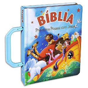 Bíblia Infantil Primeiros Passos com Jesus Azul