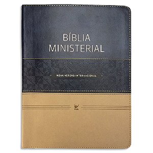 Bíblia Ministerial NVI capa Azul e Bege