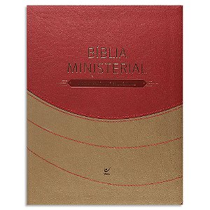 Bíblia Ministerial NVI capa marrom e vermelho