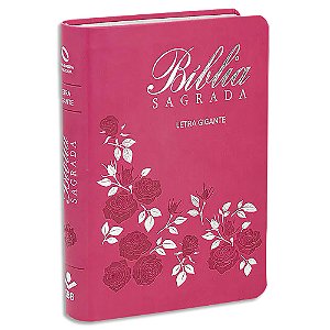 Bíblia NAA Letra Gigante capa Pink com Índice