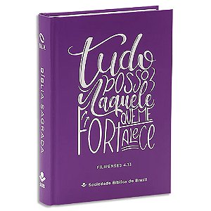 Bíblia NAA Letra Maior capa Pink Tudo Posso