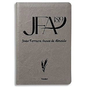 Bíblia JFA Standard Letra Grande Luxo Cinza
