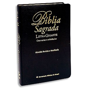 Bíblia Sagrada Letra Gigante com Notas e Referências capa Preta