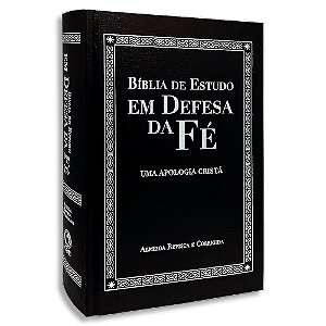 Bíblia de Estudo em Defesa da Fé Letra Grande Capa Dura Preta