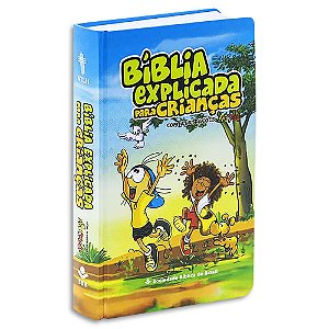 Bíblia Explicada para Crianças Mig e Meg NTLH Capa Ilustrada Azul