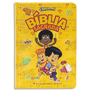 Bíblia Infantil 3 Palavrinhas Capa Dura Ilustrada Amarela