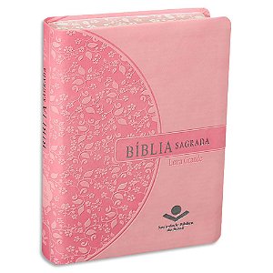Bíblia Almeida Revista e Atualizada Letra Grande Rosa