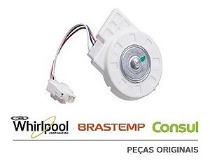 Motor ventilador DC 14V refrigerador W10810088 Consul/Brastemp