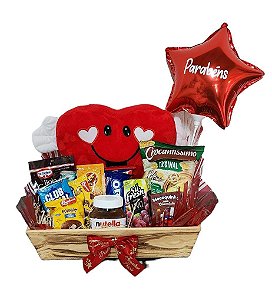 Cesta de Café da Manhã Coração Feliz