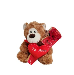 Pelúcia com Rosa de bombom