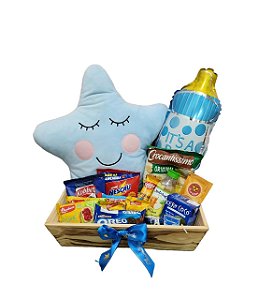 Cesta Maternidade Estrelinha Azul