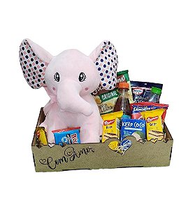 Cesta Maternidade Baby com Amor Rosa