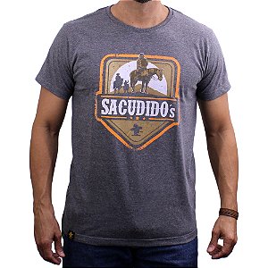 Camiseta Sacudido's - Muladeiros - Mescla Escuro