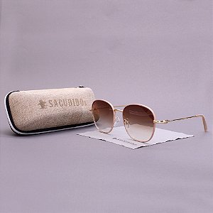 Óculos Sacudido´s - Trapézio Metal - Ouro- Rosê