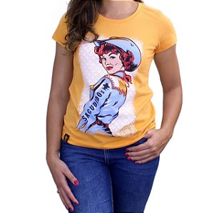 Camiseta Sacudido's Feminina - Sertaneja - Papaya