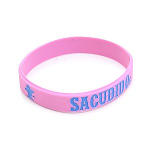 Pulseira Silicone Sacudido´s - 1 UN - Rosa Bebê marca Azul