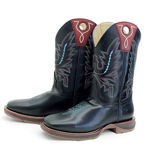 Bota Texana Sacudido's - Rodeio Jump - Preto/Vinho