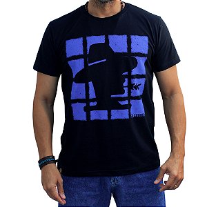 Camiseta Sacudido's - Quadrado - Preta