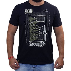 Camiseta Sacudido's - Logo SCD - Preto