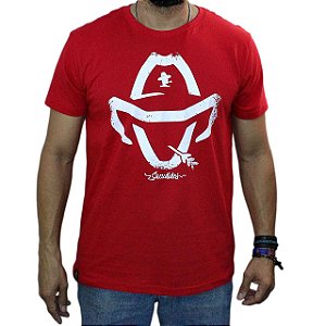 Camiseta Sacudido's - Logo Estilizado - Vermelho