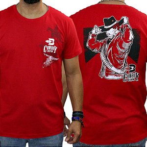 Camiseta BÃO NU MUNDO - Cowboy - Vermelho