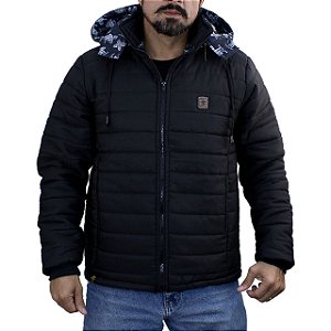 Jaqueta Sacudido's - Masculina com Capuz - Preta