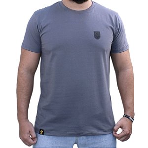 Camiseta Sacudido's - Logo Especial - Cinza Boss e Preto