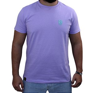 Camiseta Sacudido's - Logo Especial - Roxo Claro e Verde Claro