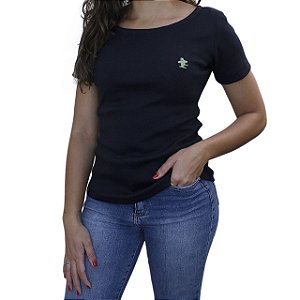 Camiseta Sacudido's Feminina Ribana - Preto