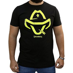 Camiseta SCD Plastisol - Logo Estilizado - Preto e Amarelo