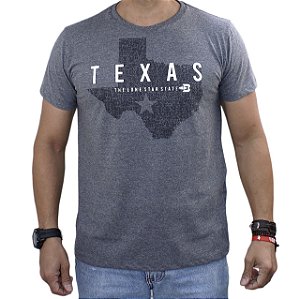 Camiseta BNM Plastisol - Texas - Mescla Escuro
