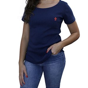 Camiseta Sacudido's Feminina Ribana - Marinho