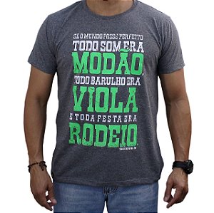 Camiseta Sacudido's - Modão, Viola e Rodeio - Mescla Escuro
