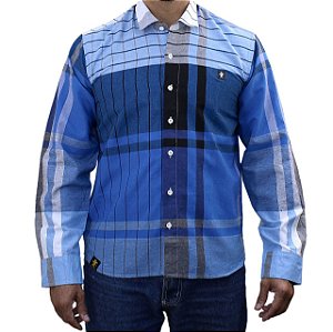 CAMISA MASCULINA MINUTY XADREZ AZUL CLARO 2910 - Moda Country para Toda a  Família