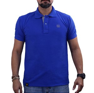 Camiseta Polo Sacudido's - Logo Estilizado - Royal