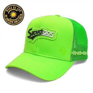 Boné Sacudido's - Fogo - Verde Neon - 6 Gomos