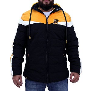 Jaqueta Sacudidos - Masculina - Amarelo Branco e Preto