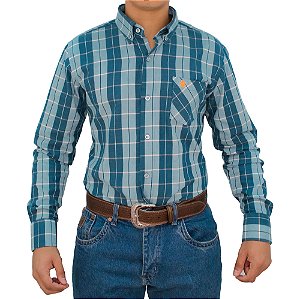 CAMISA MASCULINA MINUTY XADREZ AZUL CLARO 2910 - Moda Country para Toda a  Família