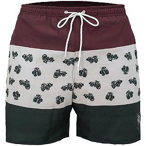 Short Sacudido's - Trator - Bordo e Cinza