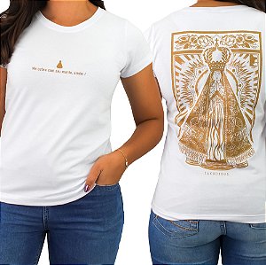 Camiseta SCD Plastisol Feminina - Aparecida - Branca
